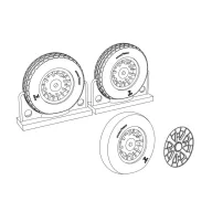 Brengun F4U Corsair Block Thread Wheels set 1:48 (BRL48114)
