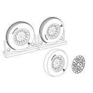 Brengun F4U Corsair Ribbed Thread Wheels set 1:48 (BRL48115)
