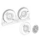 Brengun F4U Corsair Ribbed Thread Wheels set 1:48 (BRL48115)