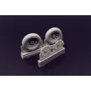 Brengun F4U Corsair Ribbed-Diamond Thread Wheels set 1:48 (BRL48116)