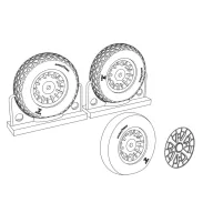 Brengun F4U Corsair Cross Thread Wheels set 1:48 (BRL48117)