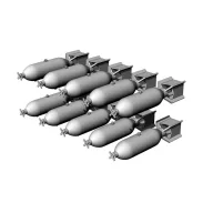 Brengun US GP 100lb AN-M30A1 bombs (10pcs) 1:48 (BRL48165)