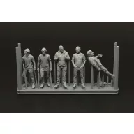   Brengun Aeroclub members-5 figures (3D print) 1:48 (BRL48188)