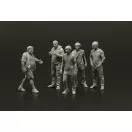 Brengun Aeroclub members-5 figures (3D print) 1:48 (BRL48188)