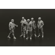   Brengun Aeroclub members-5 figures (3D print) 1:48 (BRL48188)