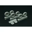 Brengun P-47N Wheels (3 type of pattern) 1:72 (BRL72214)