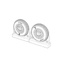 Brengun F4U Corsair Diamond Thread Wheels set 1:72 (BRL72217)