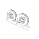 Brengun F4U Corsair Ribbed Thread Wheels set 1:72 (BRL72219)