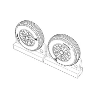   Brengun F4U Corsair Ribbed-Diamond Thread Wheels set 1:72 (BRL72220)