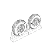 Brengun F4U Corsair Cross Thread Wheels set 1:72 (BRL72221)