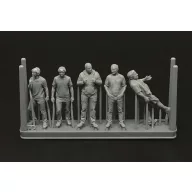   Brengun Aeroclub members-5 figures (3D print) 1:72 (BRL72302)