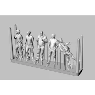   Brengun Aeroclub members-5 figures (3D print) 1:72 (BRL72302)
