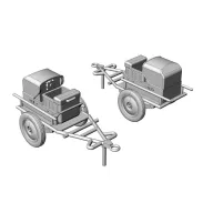   Brengun Anlasswagen - Luftwaffe Aircraft Starter Cart (2pcs) 1:144 (BRS144069)