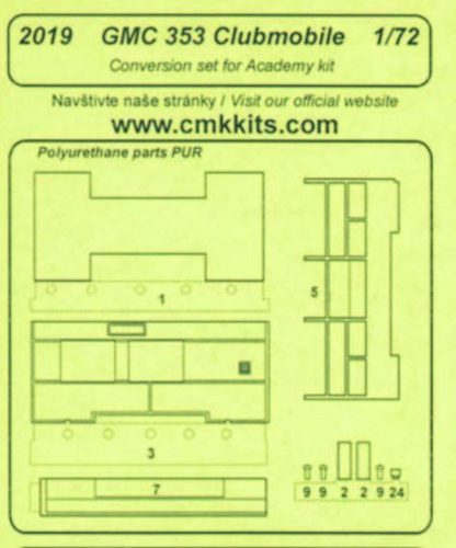 CMK GMC 353 Clubmobile - conversion set für Academy Bausatz  (129-2019)
