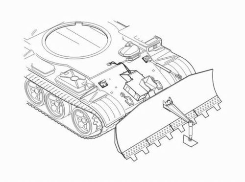 CMK BTU-55 Dozer Blade, Detail Set für T-55, T-54, T-62  (129-3048)