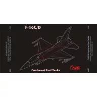   CMK F-16C/D Conformal Fuel Tanks für Hasegawa-Bausatz  (129-4187)