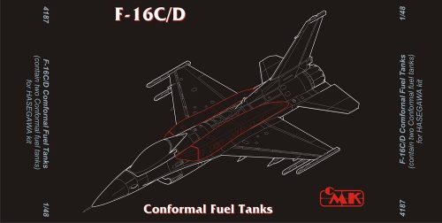CMK F-16C/D Conformal Fuel Tanks für Hasegawa-Bausatz  (129-4187)
