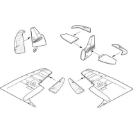 CMK Spitfire Mk.I Control surfaces set (TAM) 1:48 (129-4265)