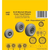   CMK B-25 Mitchell Wheels/ Cross Tread Pattern 1:48 (129-4451)