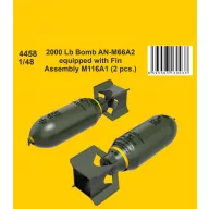   CMK 2000 Lb Bomb AN-M66A2 equipped with Fin Assembly M116A1 (2 pcs.) 1:48 (129-4458)