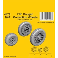   CMK F9F Cougar Correction Wheels / for Kitty Hawk kits 1:48 (129-4479)