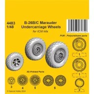   CMK B-26B/C Marauder Undercarriage Wheels / for ICM kit 1:48 (129-4483)