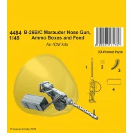  CMK B-26B/C Marauder Nose Gun, Ammo Boxes and Feed / for ICM kit 1:48 (129-4484)