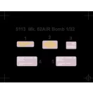 CMK Mk.82AIR BSU49B Bomb (Air Inflatable Ret Retarder)(2 pcs) 1:32 (129-5113)