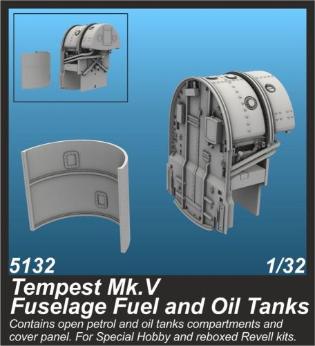 CMK Tempest Mk.V Fuselage Fuel and Oil Tanks 1:32 (129-5132)