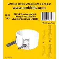   CMK AH-1G Turret Armament Minigun and Grenade Launcher Barrels (2 of each) 1:35 (129-6011)