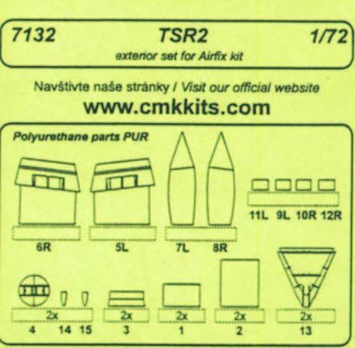 CMK TSR 2 -  exterior set für Airfix Bausatz  (129-7132)