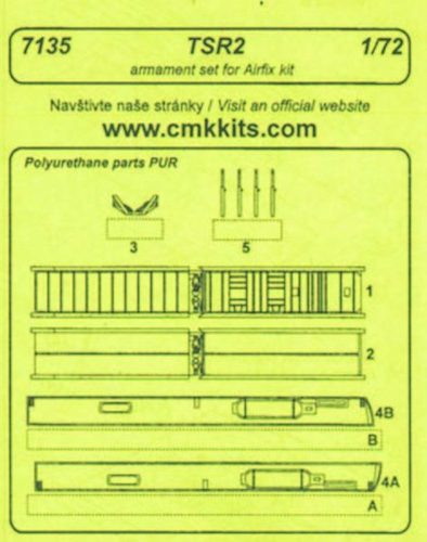 CMK TSR - 2 Armament Set Resin Detail Set für Airfix-Bausatz  (129-7135)