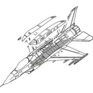   CMK F-16C Conformal Fuel Tank armament für Academy Bausatz  (129-7159)