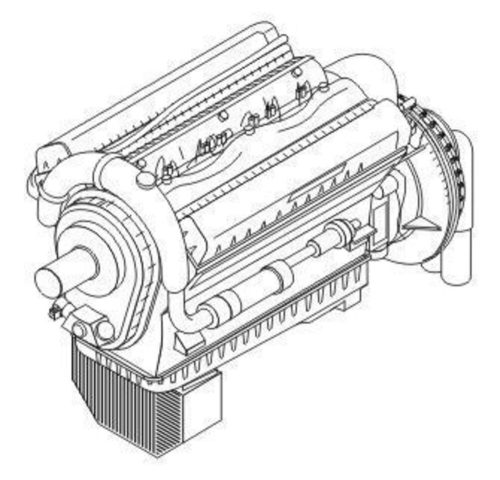 CMK Rolls Royce Merlin XX Engine  (129-7166)