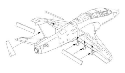 CMK BAe Hawk 100 series control surfaces 1:72 (129-7198)