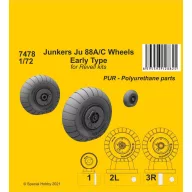   CMK Junkers Ju 88A/C Wheels Early Type (Revell kits) 1:72 (129-7478)