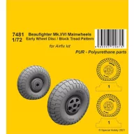   CMK Beaufighter Mk.I/VI Mainwheels - Early Wheel Disk / Block Tread Pattern 1:72 (129-7481)