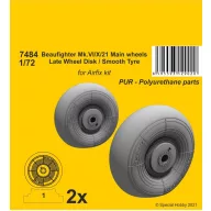   CMK Beaufighter Mk.VI/X/21 Mainwheels - Late Wheel Disk / Smooth Tyre 1:72 (129-7484)