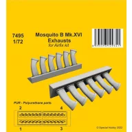 CMK Mosquito B Mk.XVI Exhausts 1:72 (129-7495)