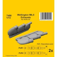   CMK Wellington Mk.II Exhausts 1/72 / for Airfix kit 1:72 (129-7498)