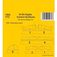   CMK Ki-84 Hajate Control Surfaces 1/72  / for Arma Hobby kits 1:72 (129-7504)