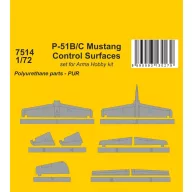   CMK P-51B/C Mustang Control Surfaces 1/72 / for Arma Hobby kit 1:72 (129-7514)