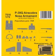   CMK P-39Q Airacobra Nose Armament / for Arma Hobby kit 1:72 (129-7516)