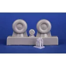 CMK Bloch MB.210 Mainwheels and Tailwheel w/Leg 1:72 (129-7518)