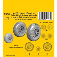   CMK A-20 Havoc/Boston/ P-70 Nighthawk Wheels/ Hubs without Covers for Special Hobby 1:72 (129-7530)