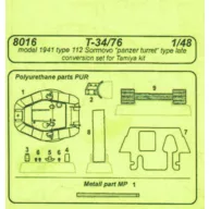  CMK T-34/76 model 1941 112 Sormovo für Tamiya-Bausatz  (129-8016)
