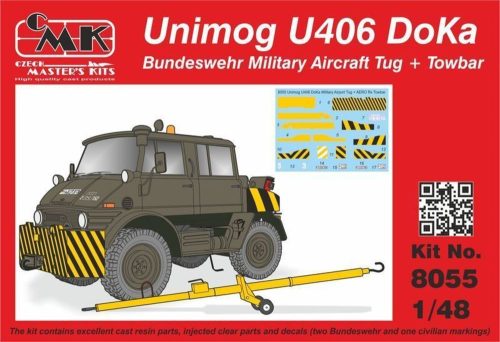CMK Unimog U406 DoKa Military Airport Tug + Towbar 1:48 (129-8055)