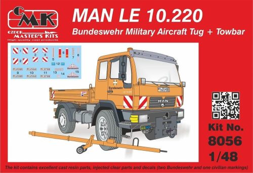 CMK MAN LE 10.220 Bundeswehr Military Aircra Tug + Towbar 1:48 (129-8056)