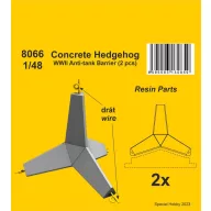   CMK Concrete Hedgehog - WWII Anti-tank Barrier (2 pcs.) 1:48 (129-8066)