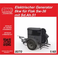   CMK Elektrischer Generator 8kw für Flak Sw-36 mit Sd.Ah.51 1:48 (129-8070)